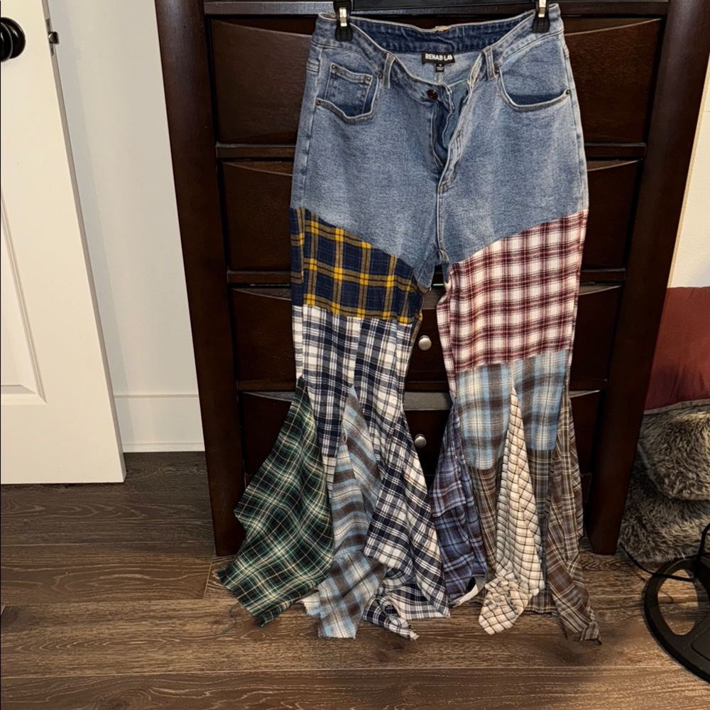 Rehab Blue Flare Wide Leg Jeans